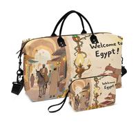 Sac de voyage de nuit avec sangle réglable pour voyages d'affaires multifonctionnel bienvenue en Égypte