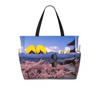Sac de voyage de plage de grande capacité 30 L Mount Fuji Japon Sac de voyage à la main Sac fourre-tout pour homme et femme, Noir , Large Capacity Beach Travel Bag, Sac à vêtements de voyage