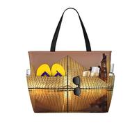 Sac de voyage de plage de grande capacité 30 L, musée du Louvre à Paris, sac de voyage, sac de voyage, sac fourre-tout pour homme et femme, Noir , Large Capacity Beach Travel Bag, Sac à vêtements de