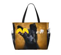 Sac de voyage de plage de grande capacité 30 L, noir, berger allemand, sac de voyage, sac fourre-tout pour homme et femme, Noir , Large Capacity Beach Travel Bag, Sac à vêtements de voyage