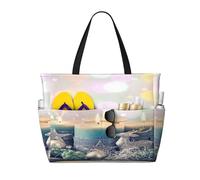Sac de voyage de plage de grande capacité de 30 L avec inscription « Merry Christmas » pour homme et femme, Noir , Large Capacity Beach Travel Bag, Sac à vêtements de voyage