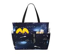Sac de voyage de plage de grande capacité de 30 L, motif grappe d'étoiles dans le ciel nocturne, sac de voyage, sac fourre-tout pour homme et femme, Noir , Large Capacity Beach Travel Bag, Sac à