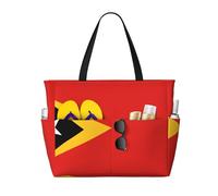 Sac de voyage de plage de grande capacité, idéal pour les vacances, sacs en toile réutilisables pour le camping, les courses, les déménagements, la République démocratique du Timor-Leste