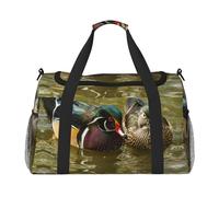 Sac de voyage domestique imprimé canard, idéal pour les voyages longue distance et un usage quotidien, Noir , Taille unique