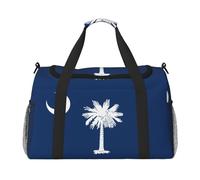 Sac de voyage drapeau de la Caroline du Sud, sacs de w nd pour femmes et hommes pour les aventures en plein air, idéal pour le camping et la randonnée, Noir , Taille unique