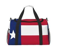 Sac de voyage drapeau du Texas, sac de week-end pour femmes et hommes pour les aventures en plein air, idéal pour le camping et la randonnée, Noir/blanc, One Size