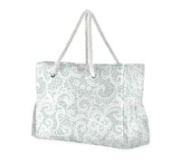 Sac de voyage en dentelle blanche douce avec poches latérales et porte-gobelets sur le côté