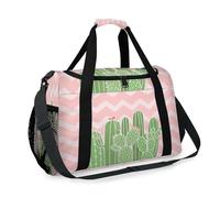 Sac de voyage en forme de cactus mignon en zigzag pour filles, garçons, femmes, hommes, cactus, sac de w nd, sac à bandoulière pour voyage, sport, gym