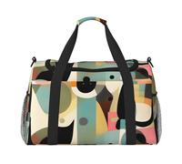 Sac de voyage en forme de chat d'art moderne du milieu du siècle. Design tendance, grande capacité de stockage, adapté pour les voyages d'affaires et les voyages courts, noir, taille unique