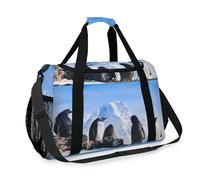Sac de voyage en forme de pingouin de la côte de l'Antarctique pour filles, garçons, femmes, hommes, sac de week-end, sac à bandoulière pour voyage, sport, gym