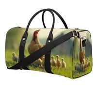 Sac de voyage en forme de poules pour femmes, hommes, filles, garçons, week-end, 22,7 L, sac fourre-tout pour sport, gym, yoga, couleur, 22.7L, Organiseur de sac