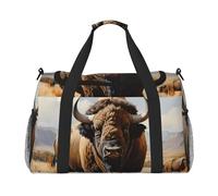 Sac de voyage en forme de troupeau de bison d'Amérique du Nord. Design tendance, grande capacité de stockage, adapté pour les voyages d'affaires et les voyages courts.