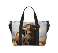 Sac de voyage en forme de troupeau de bison d'Amérique du Nord. Pour homme et femme. Matériau durable et design élégant, adapté pour les voyages d'affaires et de loisirs.