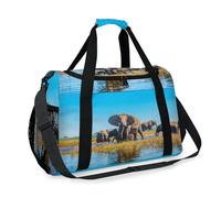 Sac de voyage en forme d'éléphant pour filles, garçons, femmes, hommes, éléphants, w nd, sac à bandoulière pour voyage, sport, gym