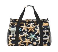 Sac de voyage en forme d'étoile de mer - Grand sac fourre-tout réutilisable, parfait pour les activités de plein air, le sport, le camping et les courses, noir, One Size
