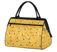 Sac de voyage en nid d'abeille pour femmes, hommes, enfants, garçons, filles, week-end, sac fourre-tout de 24 l pour le sport, la gym, le yoga, couleur, Big, Organiseur de sac
