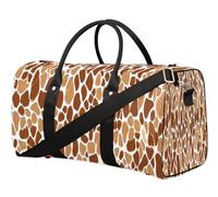 Sac de voyage en peau d'animal girafe pour femmes, hommes, filles, garçons, week-end, sac fourre-tout de 22,7 L, bagage cabine, pour sport, gym, yoga, couleur, 22.7L, Organiseur de sac