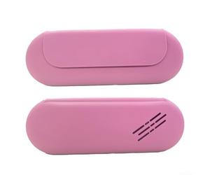 Sac de voyage en silicone pour pinceaux de maquillage - Léger - 21 x 7,6 x 2,8 cm - Violet