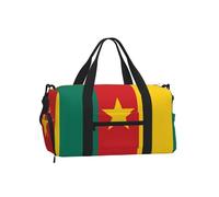 Sac de Voyage en Toile avec Compartiment à Chaussures Motif Drapeau du Cameroun