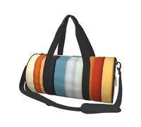 Sac de voyage en toile avec deux papillons et champignons pour homme et femme - Grande capacité - Sac fourre-tout en toile pour voyage, yoga, Arrangement à rayures, Taille unique