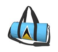 Sac de voyage en toile avec drapeau de Sainte Lucie - Grande capacité - Peut être porté sur l'épaule