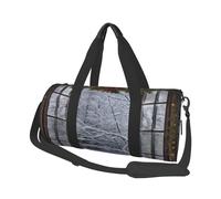 Sac de voyage en toile imprimée avec fenêtre d'hiver - Sac de sport avec grande capacité pour week-end d'affaires voyage, Noir , Taille unique
