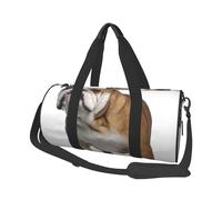 Sac de voyage en toile imprimée Bulldog anglais - Sac de sport avec grande capacité pour le week-end et les voyages d'affaires, Noir , Taille unique