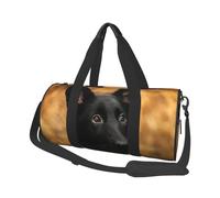 Sac de voyage en toile imprimée chien berger allemand noir - Sac de sport avec grande capacité pour week-end voyage d'affaires, Noir , Taille unique