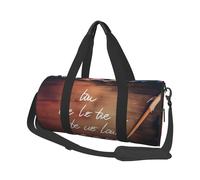 Sac de voyage en toile imprimée « Let All You Do Be Done with Love » - Grande capacité pour le week-end, les voyages d'affaires, Noir , Taille unique
