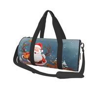 Sac de voyage en toile imprimée Merry Christmas - Sac de sport avec grande capacité pour le week-end, les voyages d'affaires, Noir , Taille unique