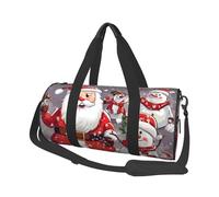 Sac de voyage en toile imprimée Père Noël, bonhomme de neige, sac de sport avec grande capacité pour w nd, voyage d'affaires, Noir , Taille unique