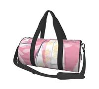 Sac de voyage en toile imprimée rose Sketch Sailing - Sac de sport avec grande capacité pour week-end d'affaires voyage, Noir , Taille unique