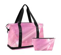 Sac de voyage fantastique rose planète animation esthétique voyage voyage gym sport transporter avec trousse de toilette pour le sport multifonctionnel, Esthétique Fantasy Pink Planet Animation, 1