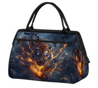 Sac de voyage Fire Tiger pour femmes, hommes, enfants, garçons et filles, sac de week-end, sac fourre-tout de 24 L, sac fourre-tout pour le sport, la gym, le yoga, couleur, Big, Organiseur de sac