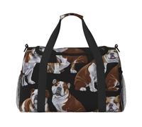 Sac de voyage fonctionnel avec imprimé bouledogues anglais - Grand espace - Sac de voyage pliable pour le week-end
