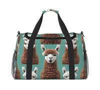 Sac de voyage fonctionnel avec imprimé lama alpaga - Grand espace - Sac de voyage pliable pour le week-end