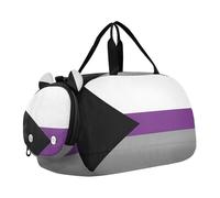 Sac de voyage fourre-tout avec bandoulière pour garçons et filles - Vert citron et cobalt dégradé, Drapeau Demissexuual Pride Identité Sexuelle, Classique