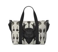 Sac de voyage fourre-tout avec bandoulière réglable pour voyage et sport Motif fleurs du diable