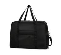 Sac de Voyage Fourre-Tout Pliable for Femmes, Sac carré Portable de Grande capacité for Courte Distance, Cubes d'emballage Rangement, Organisateur Voyage, polochon(Black)
