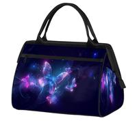 Sac de voyage Galaxy Stars Papillons pour femmes, hommes, enfants, garçons, filles, week-end, sac fourre-tout de 24 L pour le sport, la gym, le yoga, couleur, Big, Organiseur de sac