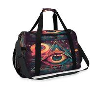 Sac de voyage géométrique avec signe oculaire magique pour filles, garçons, femmes, hommes, week-end, sac à bandoulière, sac à main pour voyage, sport, gym