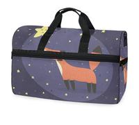 Sac de voyage « Good Night » avec motif renard mignon pour hommes, femmes, garçons, filles, adolescents, sac de sport surdimensionné avec compartiment à chaussures, sac de nuit, sac de yoga, sac à