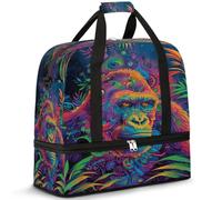 Sac de voyage Gorilla coloré pour homme et femme, sac fourre-tout pliable de 47 l pour sport, gym, yoga, couleur, 47 L, Organiseur de sac