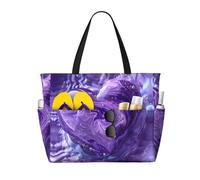 Sac de voyage grande capacité avec imprimé amour violet pour femme, sac fourre-tout de plage, sac de sport, voyage