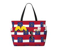 Sac de voyage grande capacité avec imprimé drapeau de l'État de Géorgie pour femme Sac fourre-tout de plage Sac de sport, pour voyage, gym, vacances