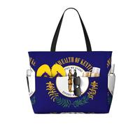 Sac de voyage grande capacité pour femme avec imprimé drapeau de l'État du Kentucky, sac fourre-tout de plage, sac de sport, pour voyage, gym, vacances