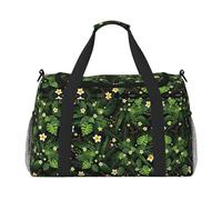 Sac de voyage hawaïen - Grand sac fourre-tout réutilisable, parfait pour les activités de plein air, le sport, le camping et les courses, noir, One Size