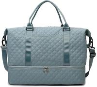 Sac de voyage imperméable de grande capacité pour femme, sac fourre-tout léger avec poignées renforcées, parfait pour les voyages d'affaires, les week-ends, les escapades, Vert, Taille unique