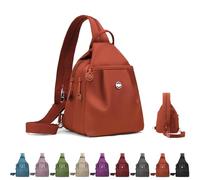 Sac de voyage imperméable et bidirectionnel, sac à bandoulière convertible Oxford léger de grande capacité for femmes et hommes, sac fourre-tout de voyage antivol(Orange)