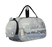 Sac de voyage imprimé Albert Bierstadt Yosemite - Sac de voyage pour filles - Sac de voyage pour enfants - Sac de sport pour garçons, Claude Monet Magpie Art Impression d'hiver, Classique